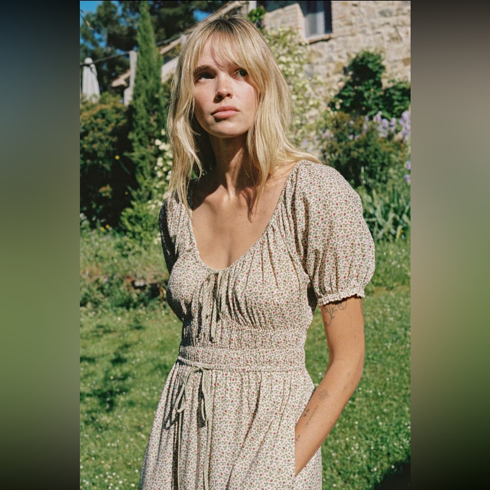 Christy Dawn Brynne Dress in Crème Strawberry